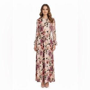 DEVORAH'S SECRET Maxi Dress Garden Party Pink